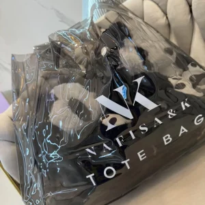 tote bag transparent noir nafisa & K